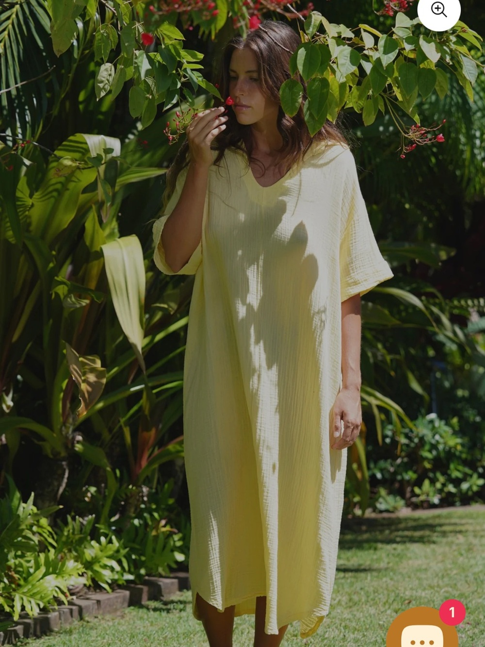 Mallow the Label Palm Dress in double cream